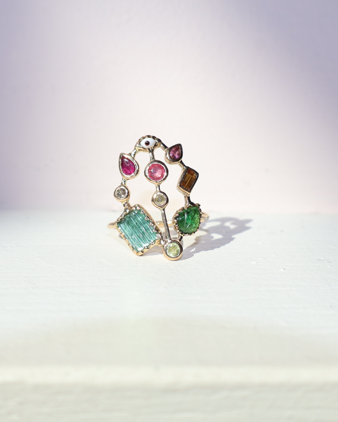 Dorette- Bague Jardin baguette cut sapphire