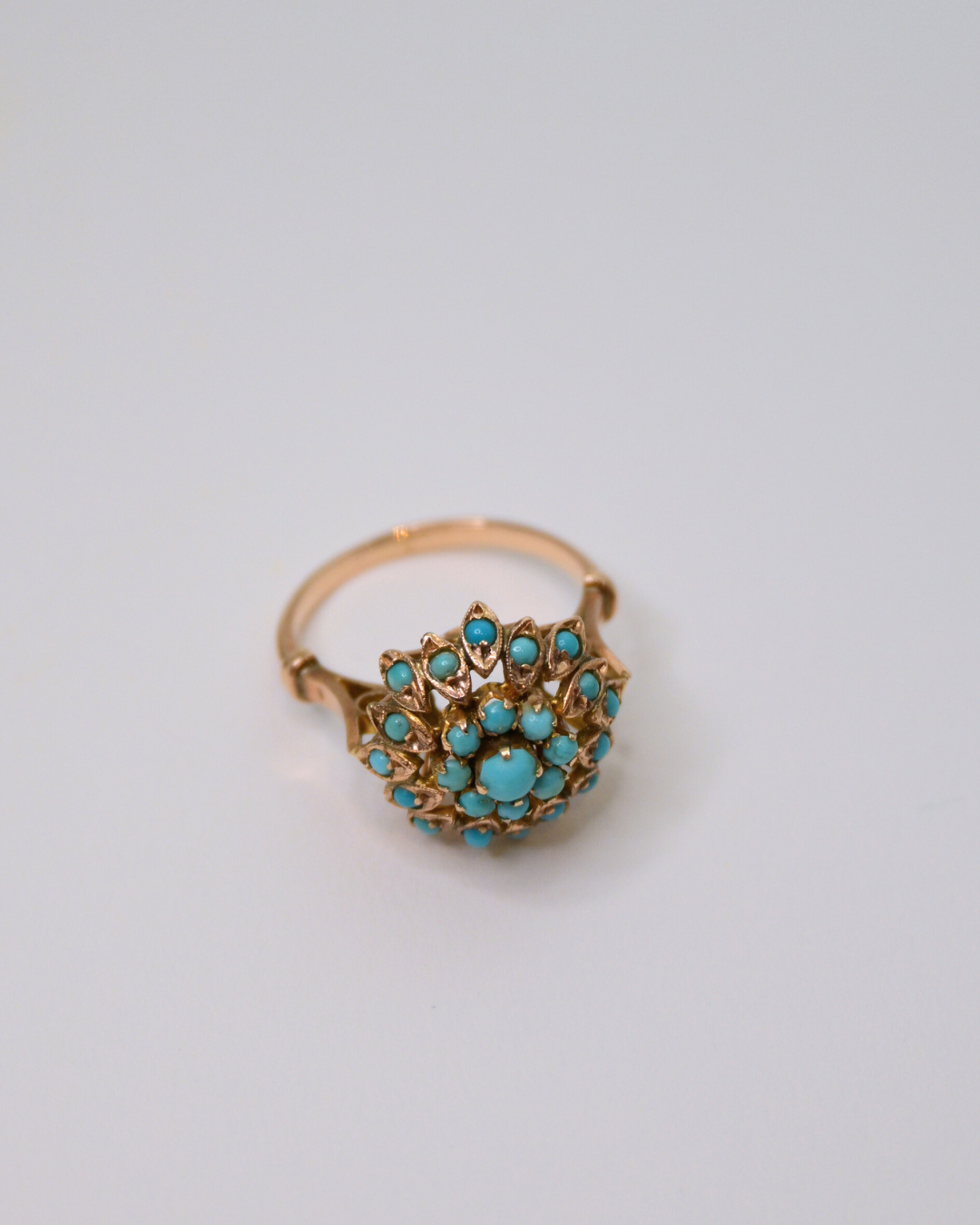 Axelle Delhaye - Bague Turquoise et Or Rose