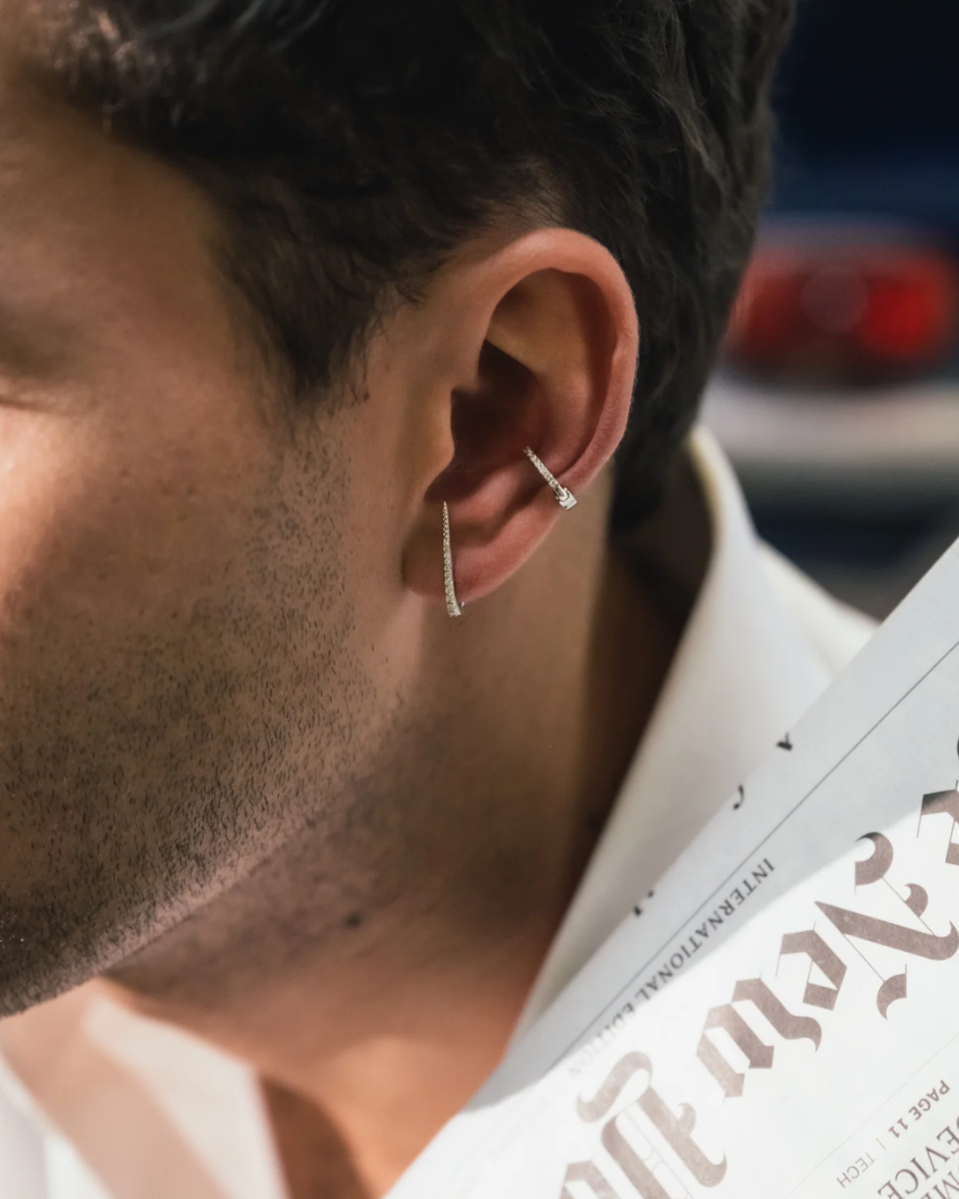 The Wild- Milou Earring - White Gold - Single Earring