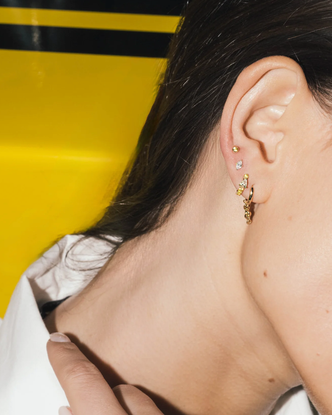 The Wild-Mini Stone Yellow Sapphire Piercing