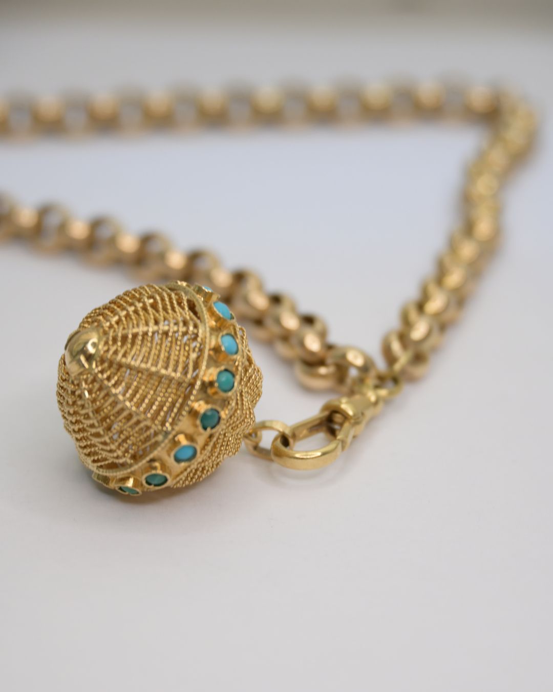 Axelle Delhaye - Pendentif boules Turquoises