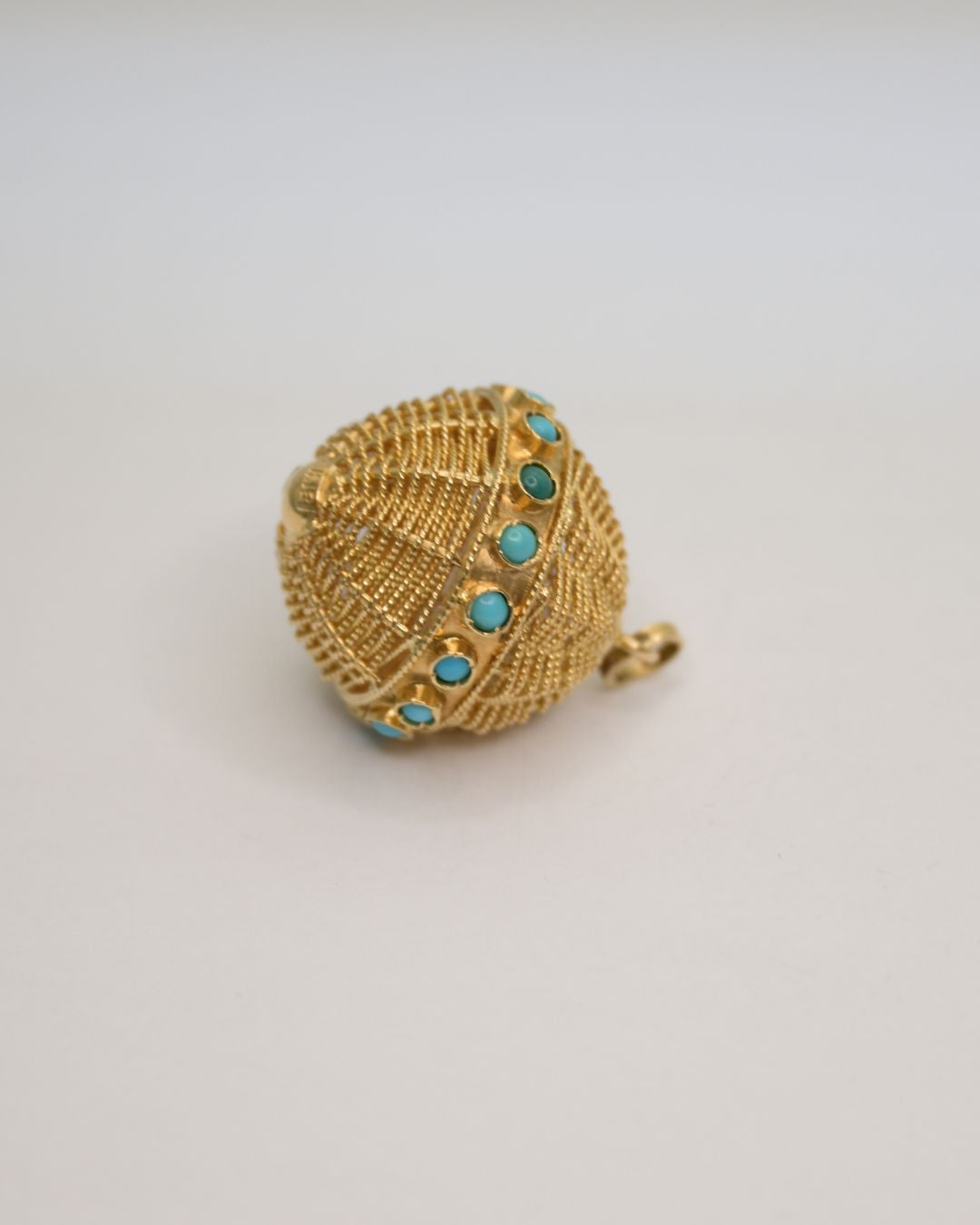 Axelle Delhaye - Pendentif boules Turquoises