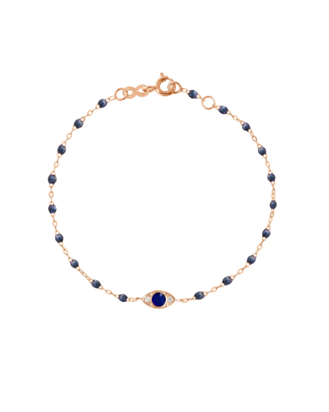 Bracelet Classique Gigi Eye nuit, or rose, diamants, 17 cm