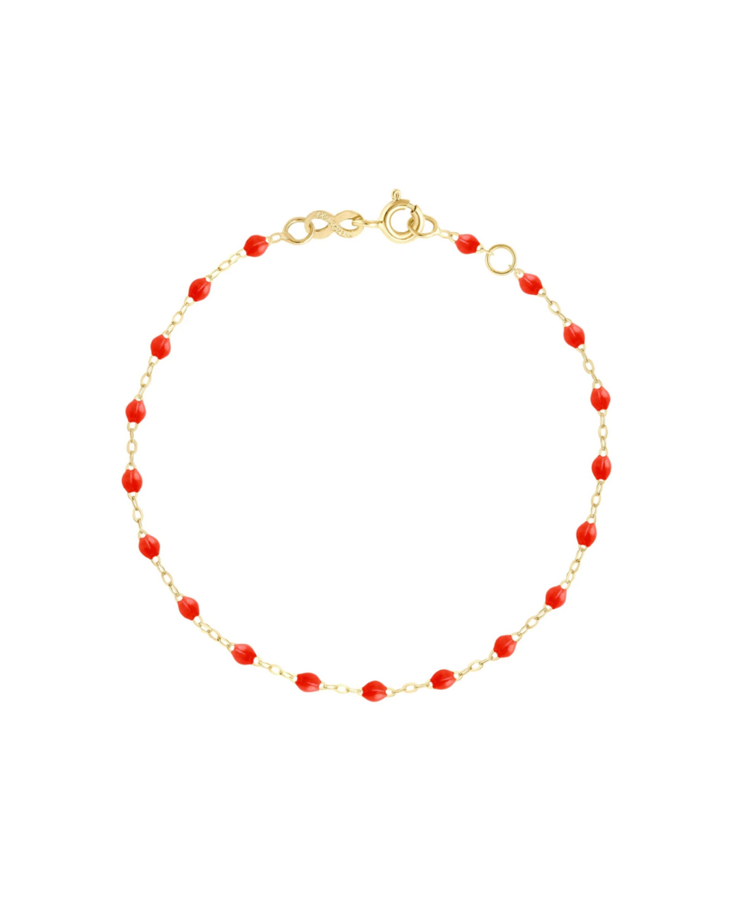 Bracelet corail Classique Gigi, or jaune, 17 cm