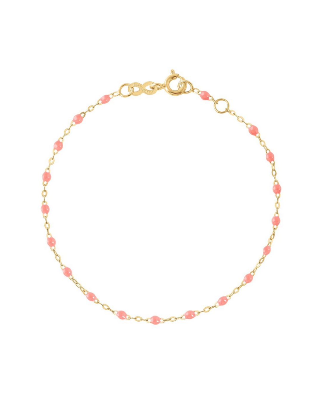Bracelet fuchsia Classique Gigi, or jaune, 17 cm