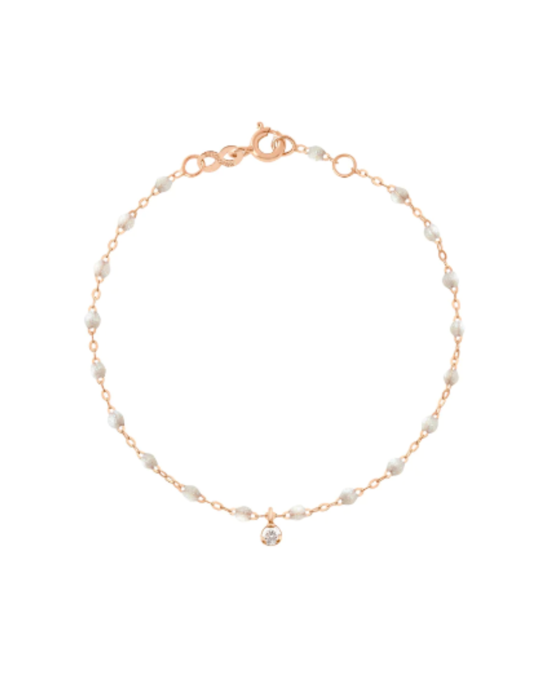 Gigi Supreme opal bracelet, rose gold, 1 diamond, 17 cm