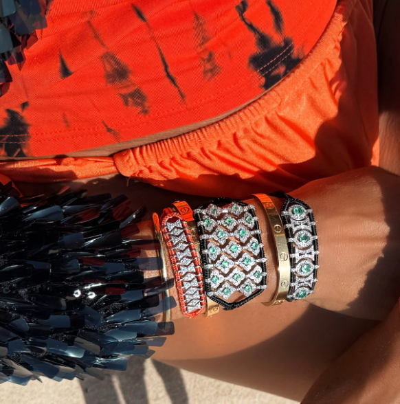 Van Den Abeele - Bracelet Buzios saumon