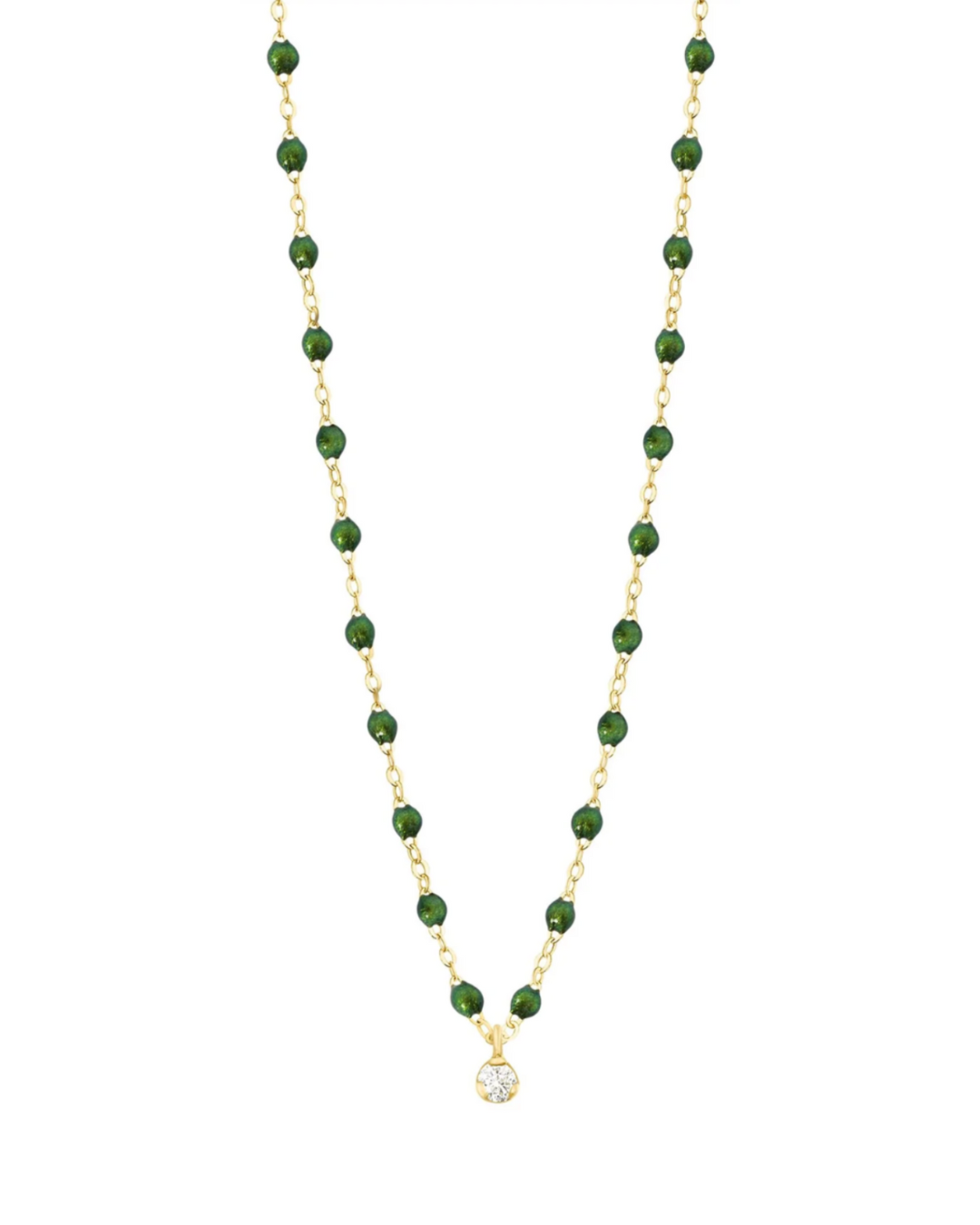 Gigi Clozeau- Collier scarabée Gigi Suprême, or jaune, 1 diamant, 42 cm