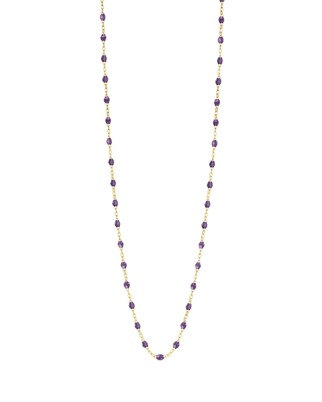 Gigi Clozeau- Sautoir violet Classique Gigi, or jaune, 60cm