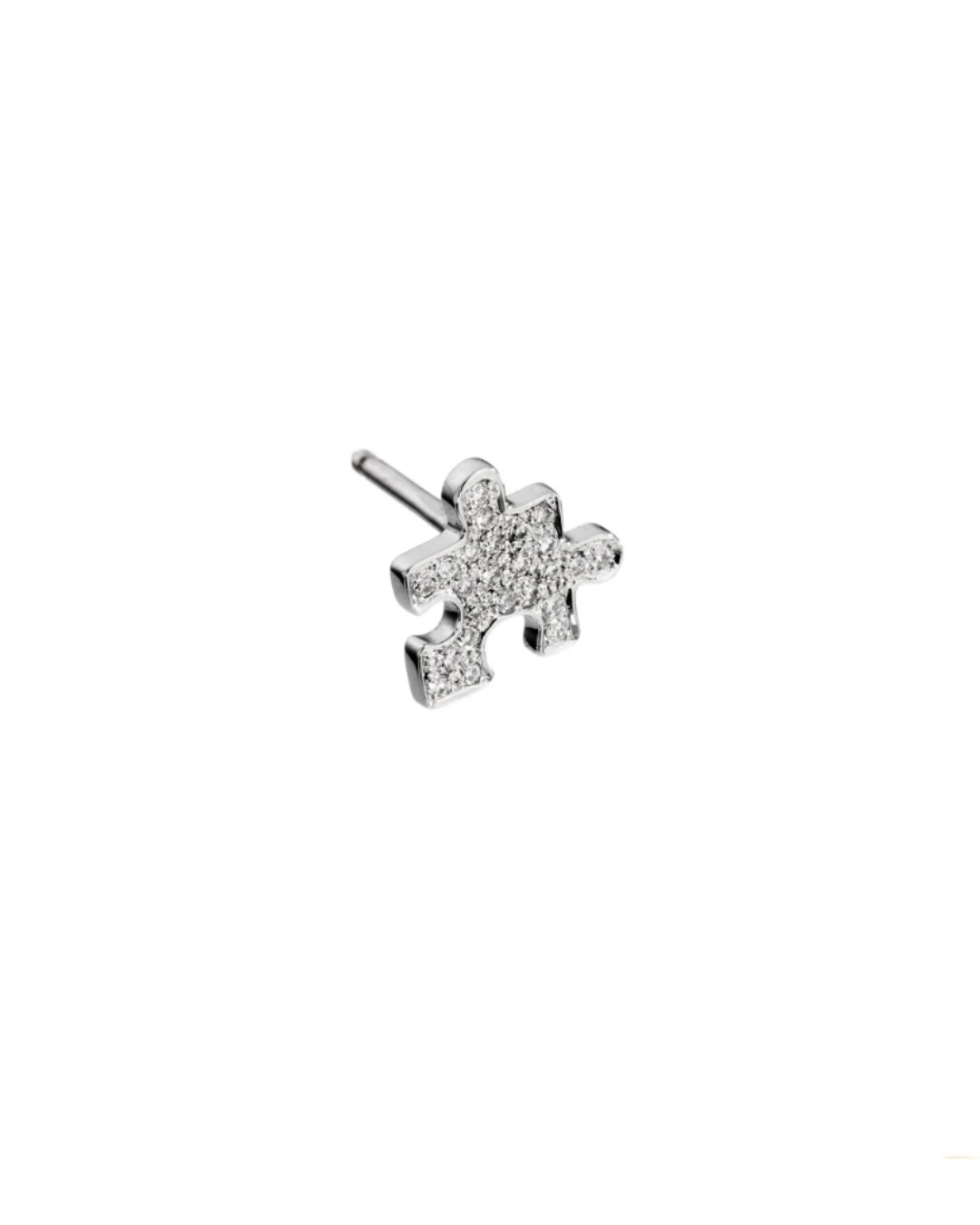 Akillis - Boucle d'oreille Mini Puzzle diamants Or blanc