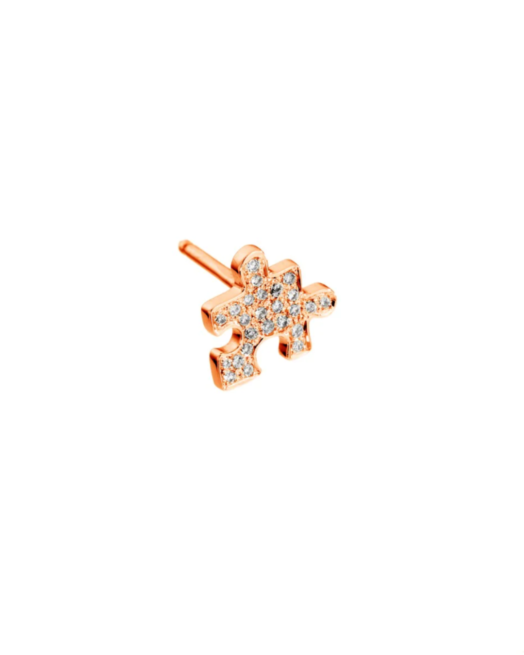 Akillis - Boucle d'oreille Mini Puzzle diamants Or rose