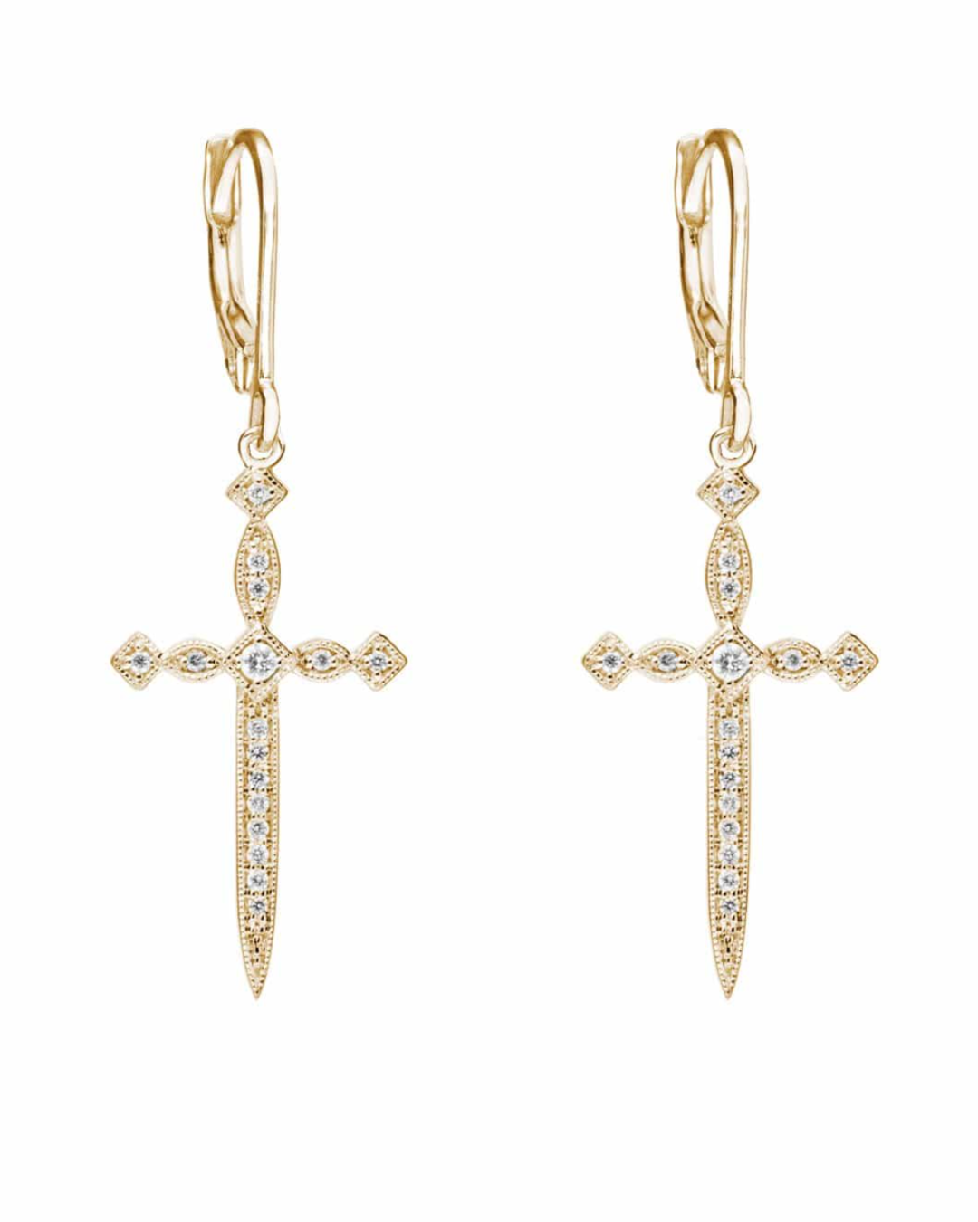 Stone - Boucles d'oreilles Diabolique OR ET DIAMANTS