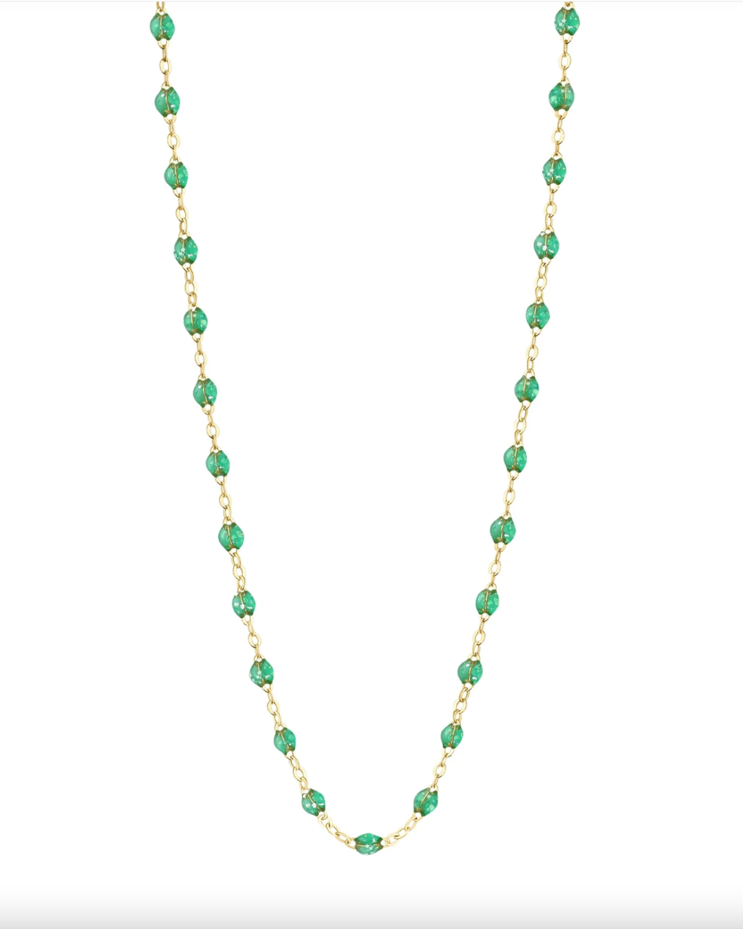 Gigi Clozeau - Collier menthe Classique Gigi, or jaune, 42 cm