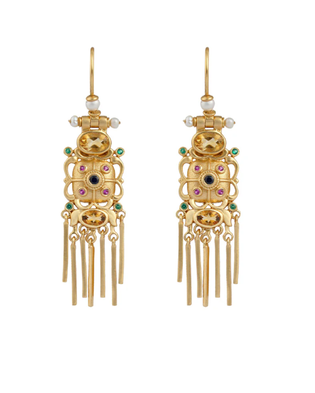 Dorothée Sausset - Emily 1 Citrine Blue saphhire Red zircon Green zircon