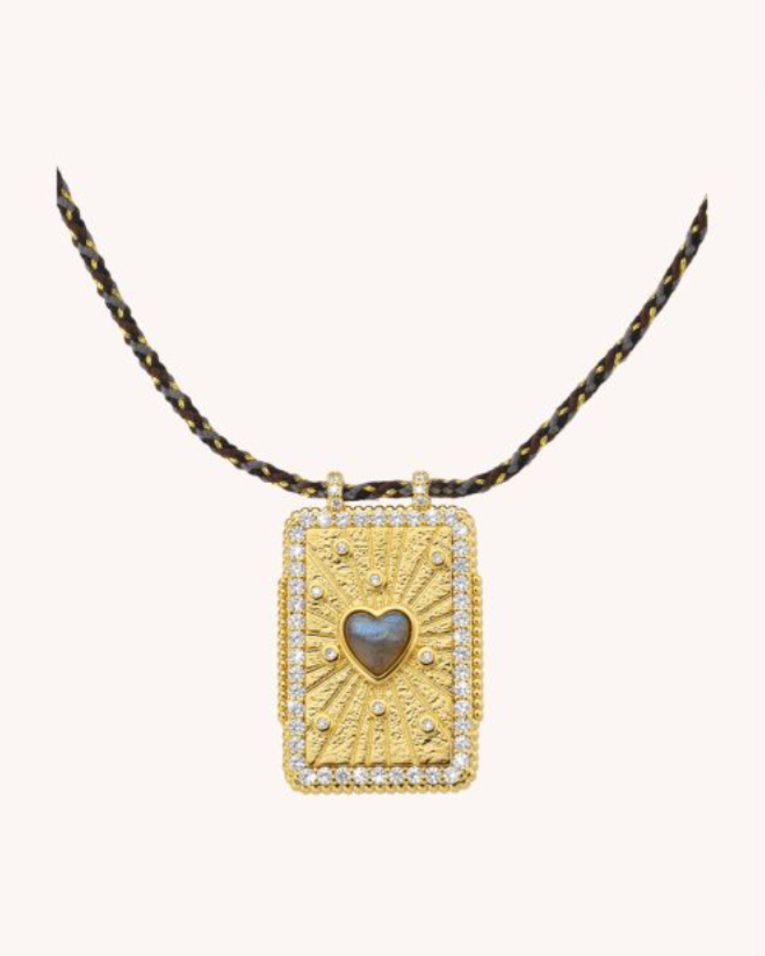 Mya Bay - Collier Labradorite Heart Boheme