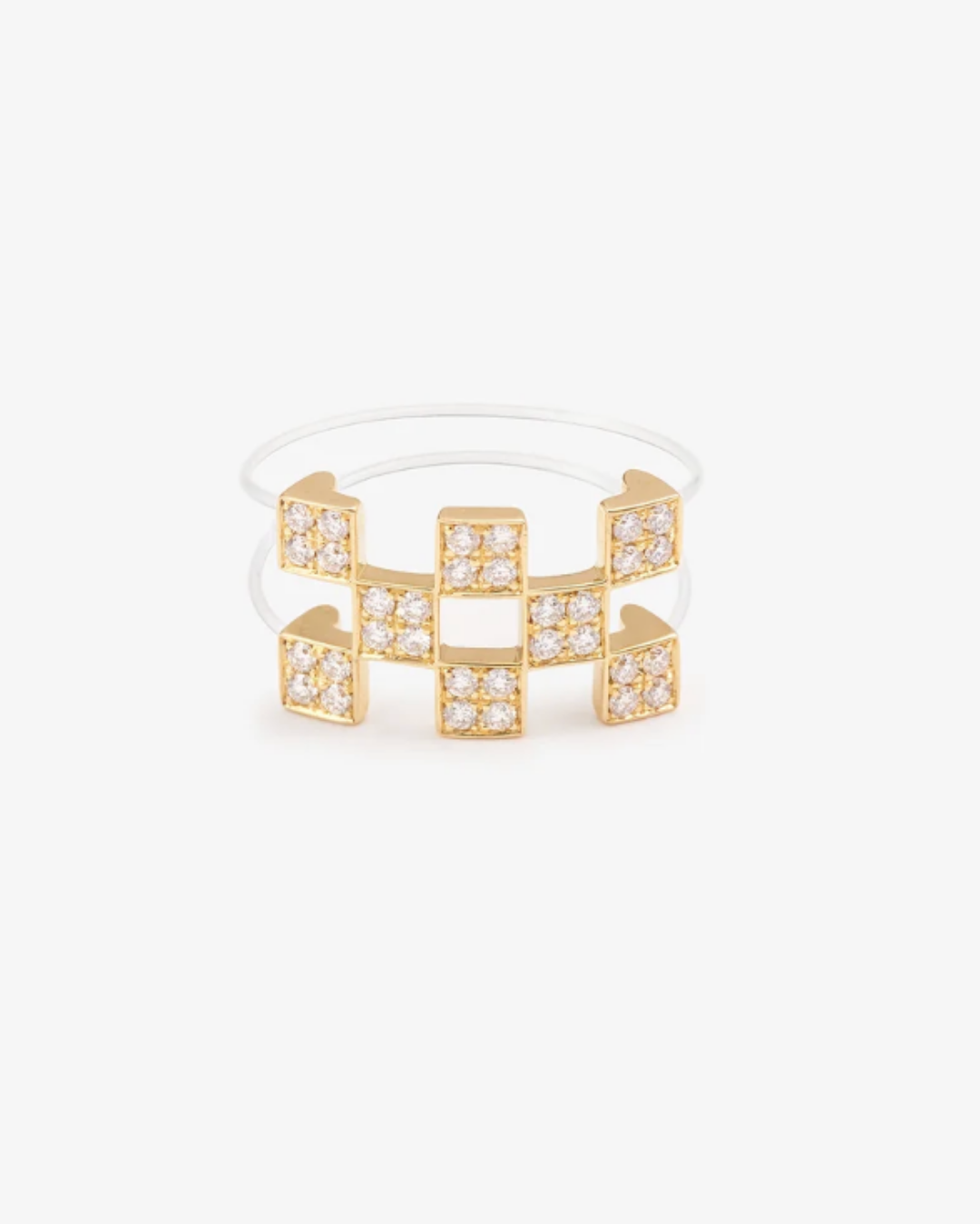 MysteryJoy - Bague Nylon illusion or jaune