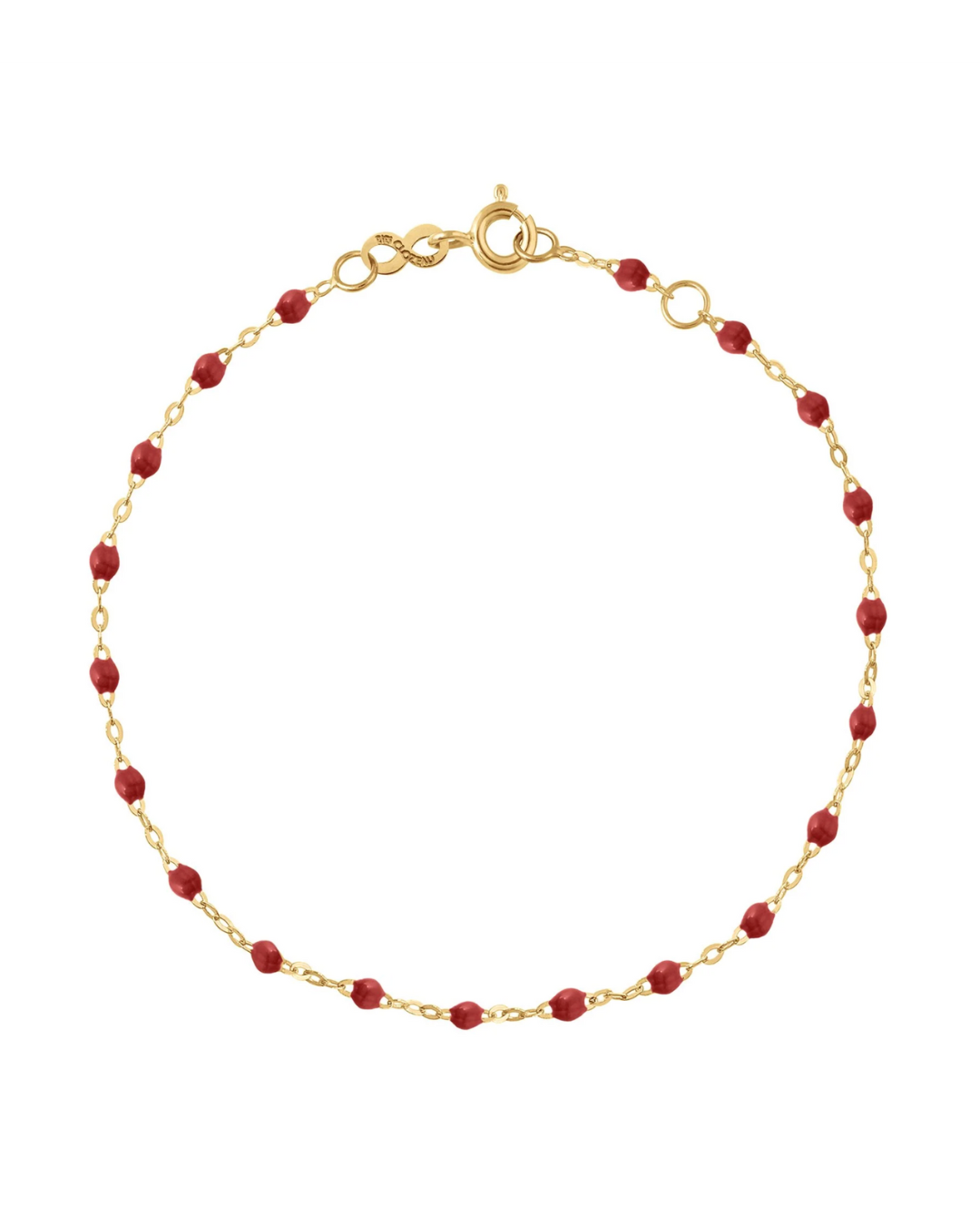 Gigi Clozeau - Bracelet bordeaux Classique Gigi, or jaune, 17 cm