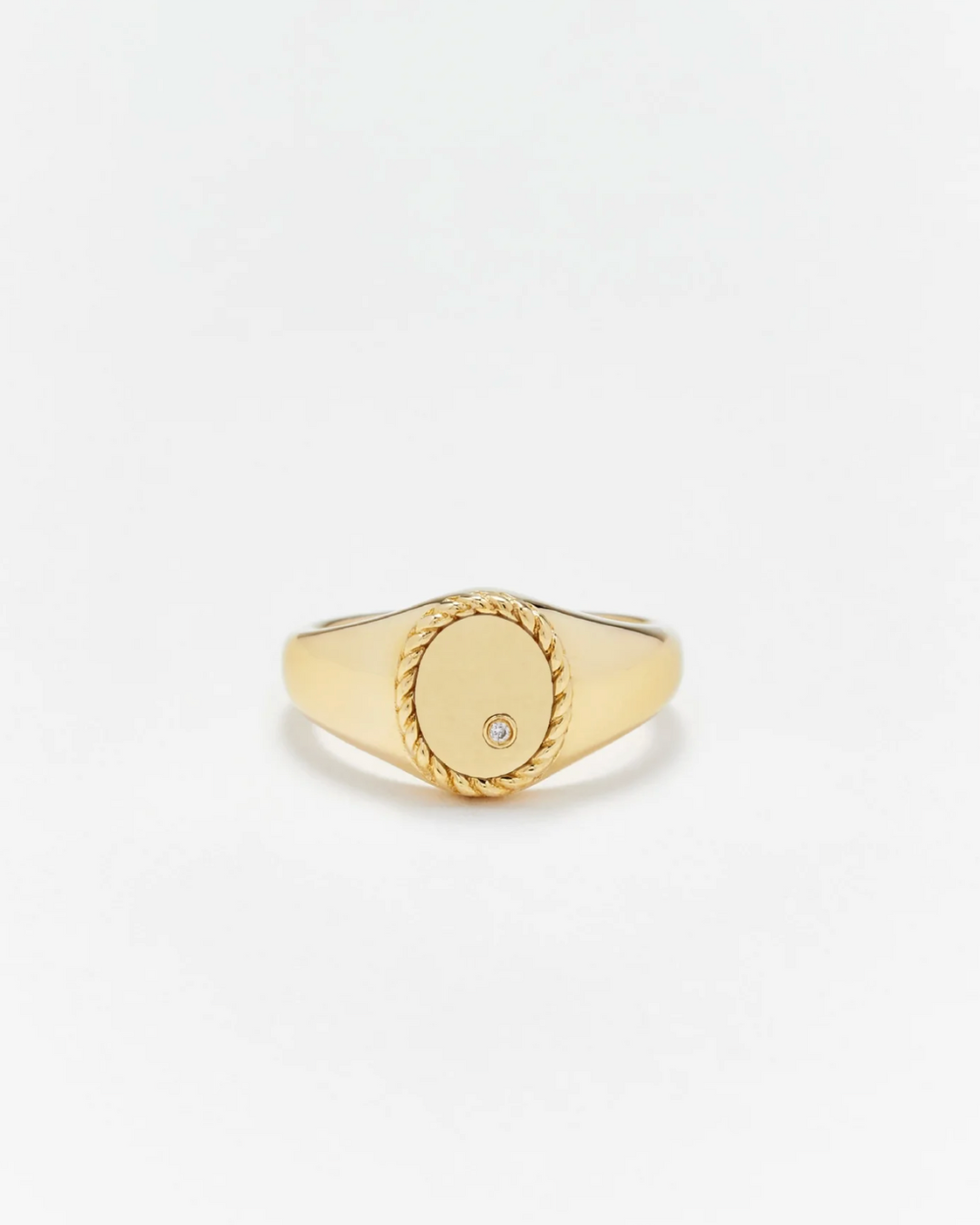 Yvonne léon - Baby chevalière ovale gold or jaune