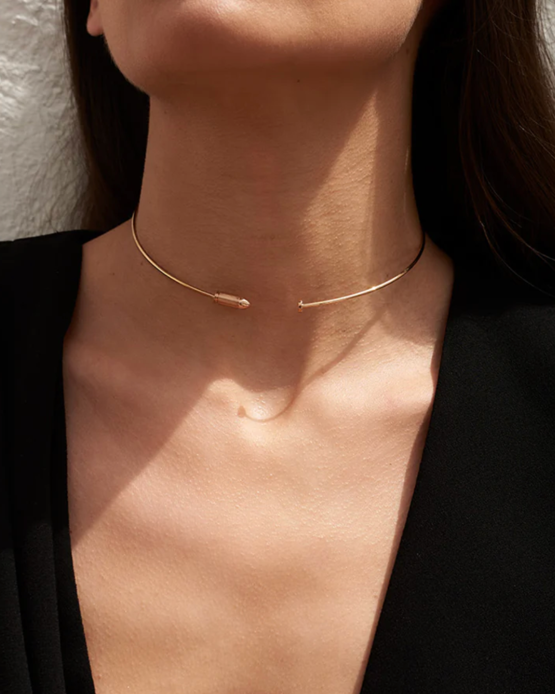 Akillis - Collier choker Mini Bang Bang diamant Or rose