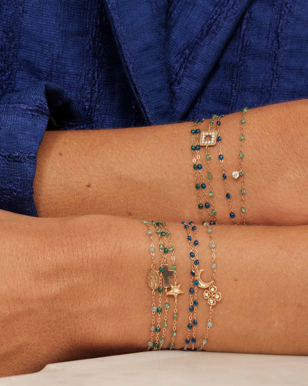 Gigi Clozeau - Bracelet saphir Classique Gigi, or jaune, 17 cm