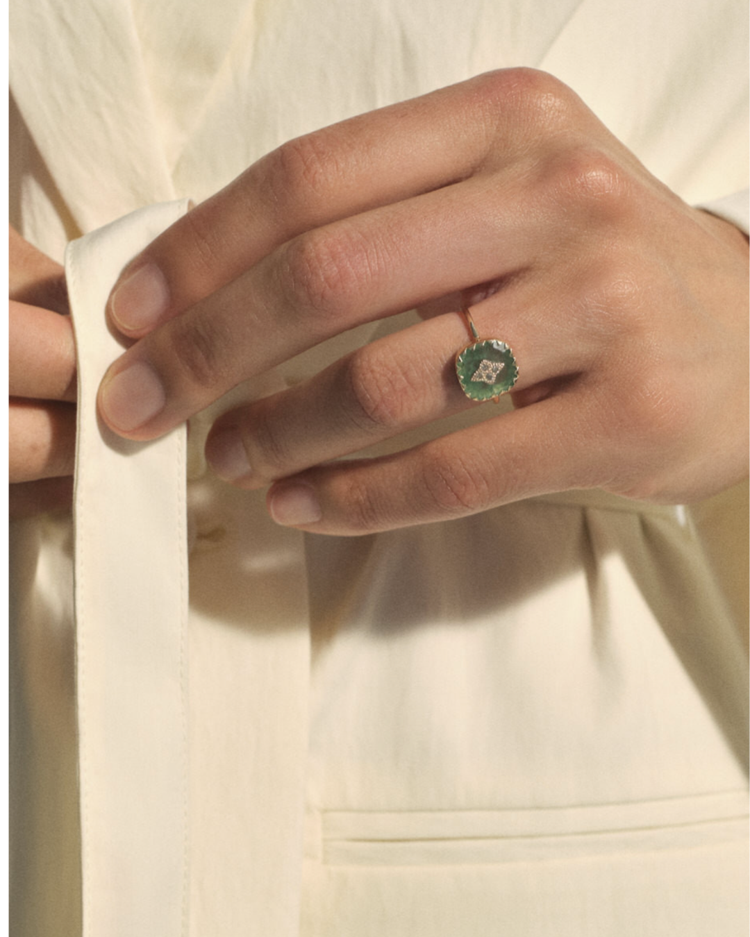 Pascale Monvoisin - Ring PIERROT AVENTURINE QUARTZ