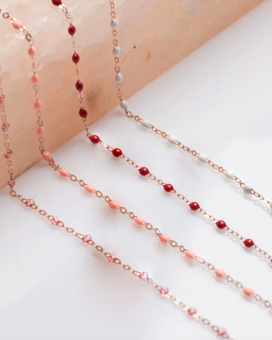 Gigi Clozeau - Bracelet saumon Classique Gigi, or jaune, 17 cm