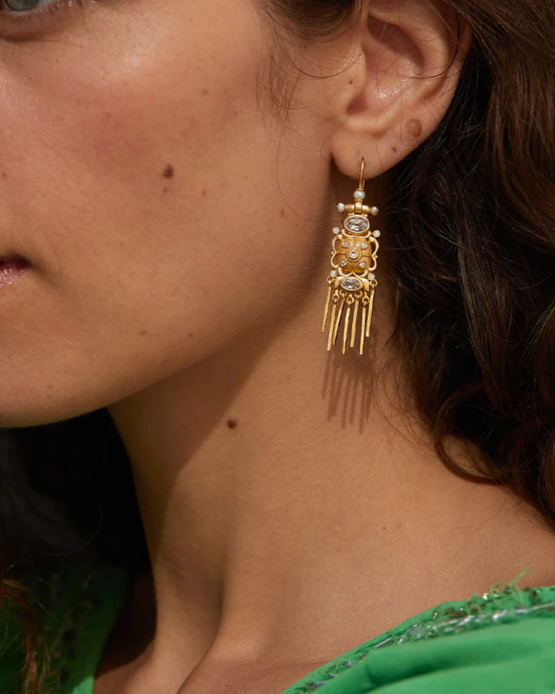 Dorothée Sausset - Emily 2 Cristal white topaz White zircon Water pearl