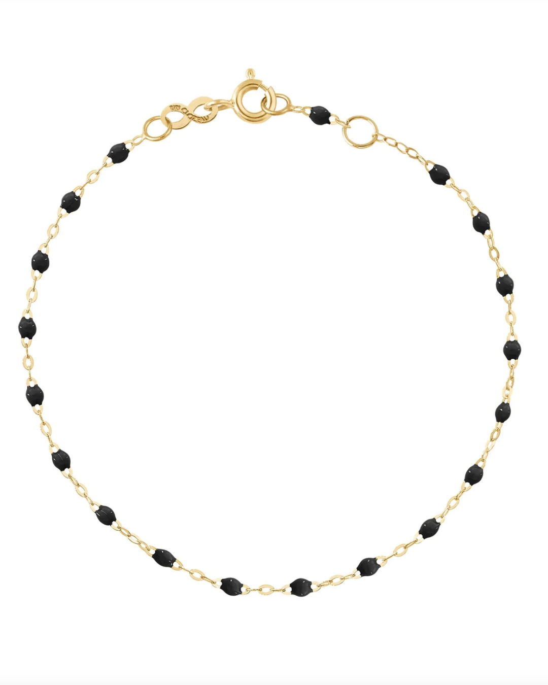 Gigi Clozeau - Bracelet noir Classique Gigi, or jaune, 17 cm