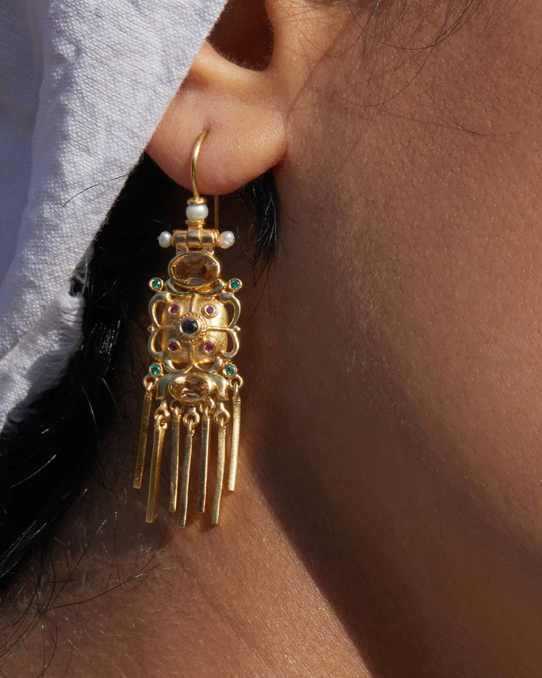 Dorothée Sausset - Emily 1 Citrine Blue saphhire Red zircon Green zircon