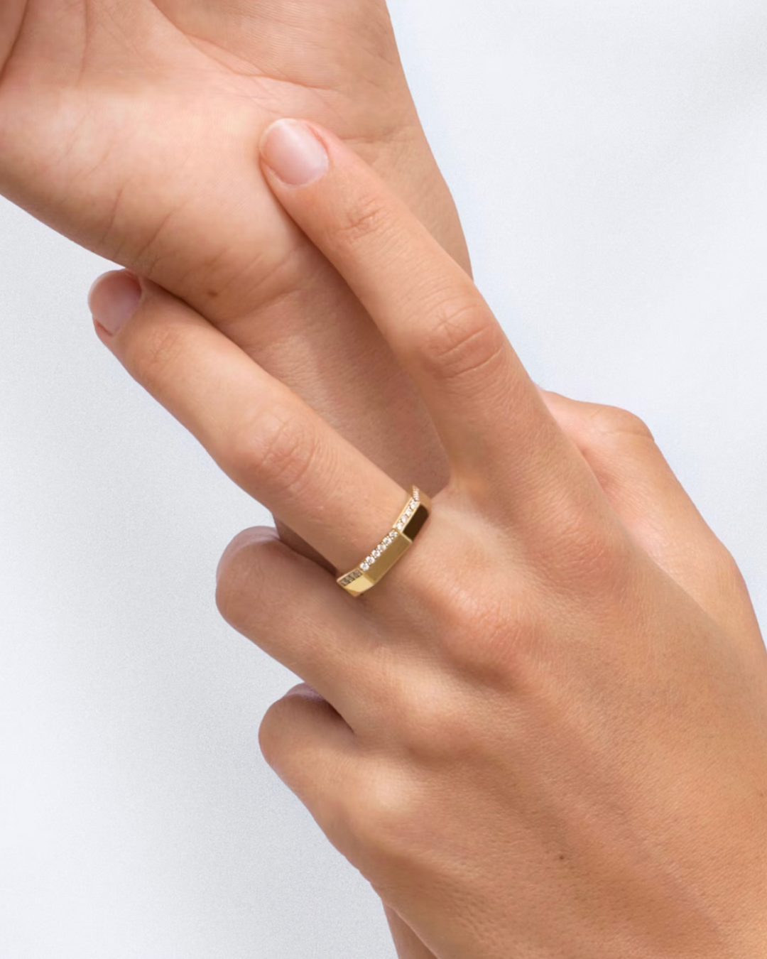 JEM - Large Paved Octagon Ring