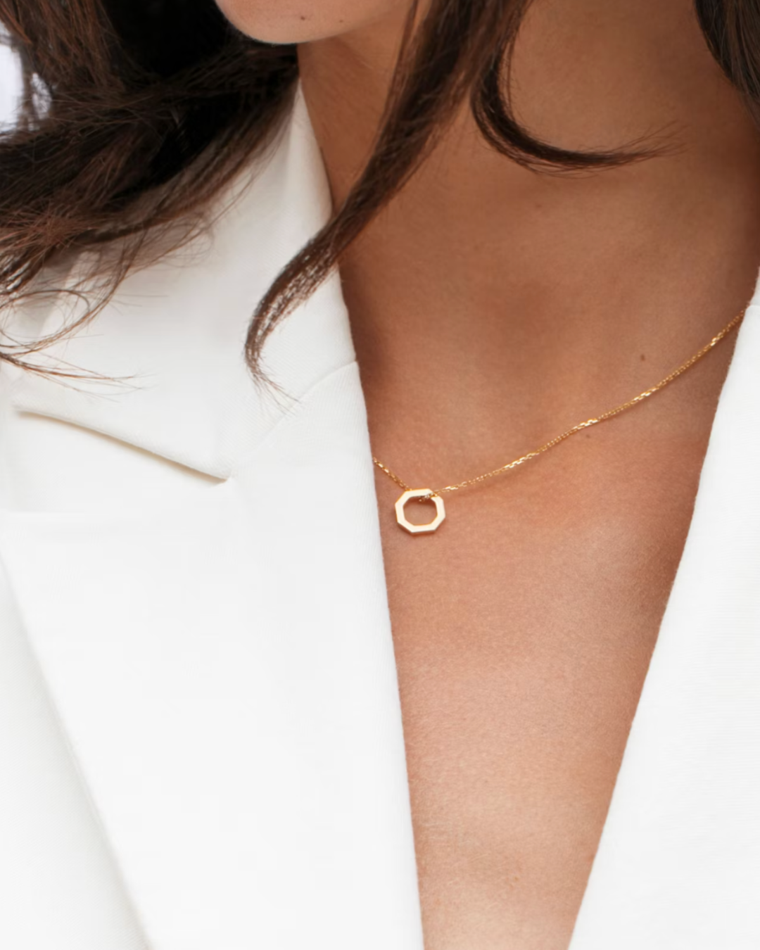 JEM - Small Octagon in Rose Gold Pendant