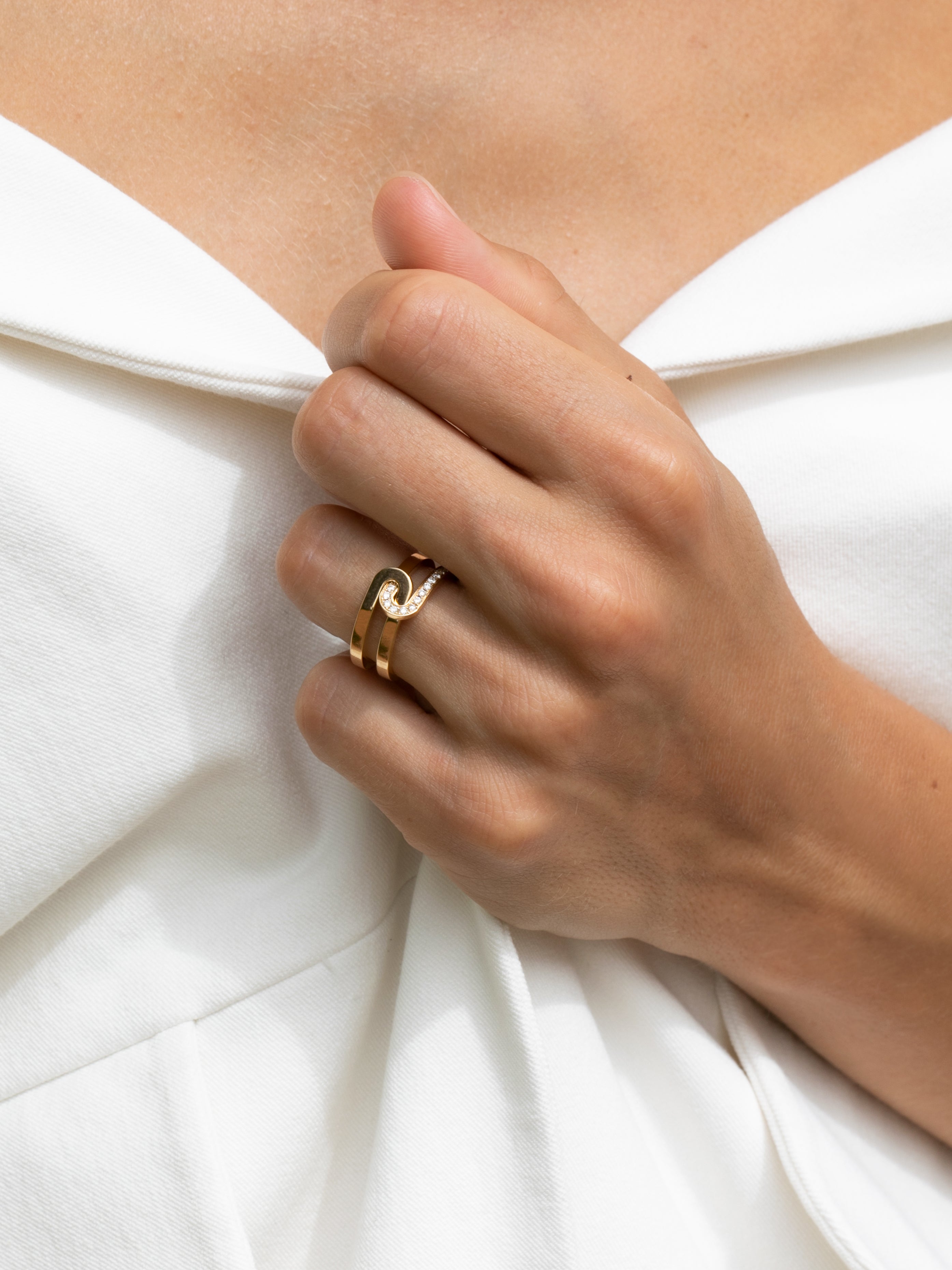 JEM - Demi-Bague Simple Étreintes