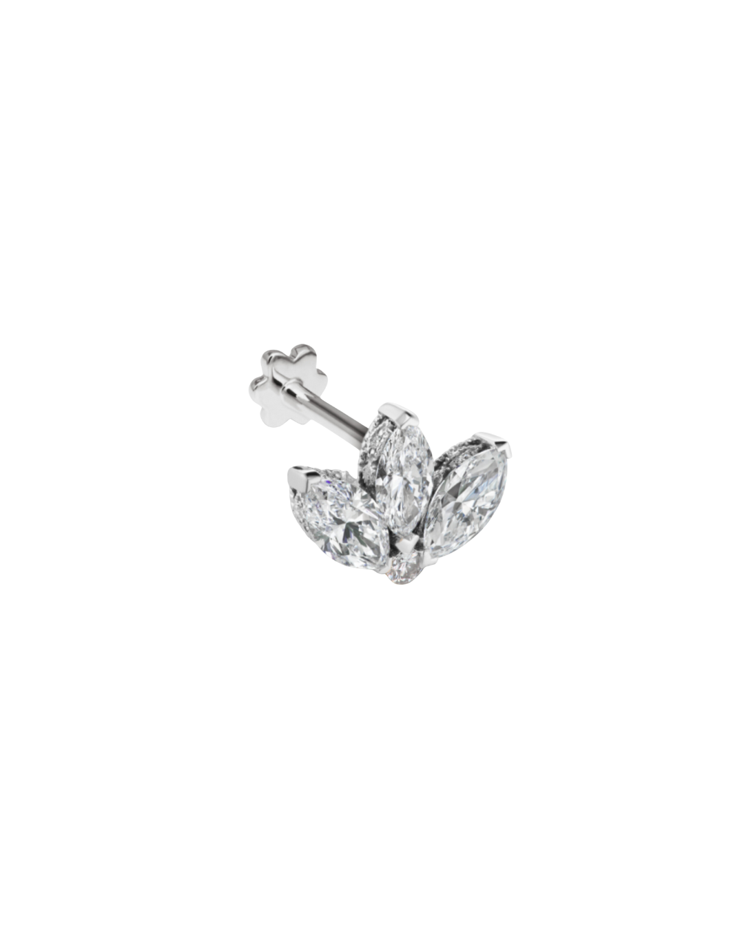 Maria Tash - 3mm Diamond Engraved Lotus Threaded Stud