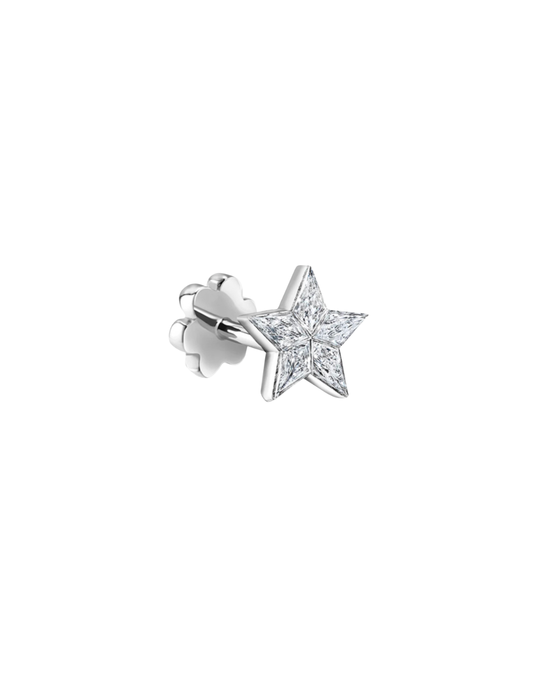 Maria Tash - 7mm Invisible Set Diamond Star Threaded Stud Earring
