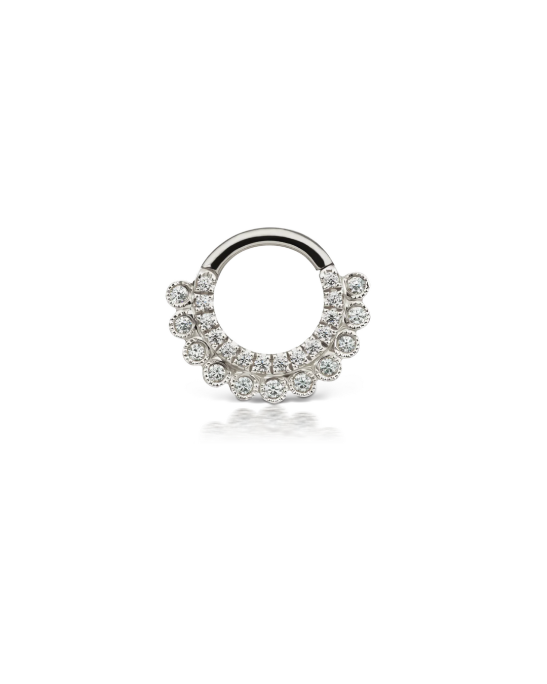 Maria Tash - 8mm Cubic Zirconia Apsara Hoop Earring