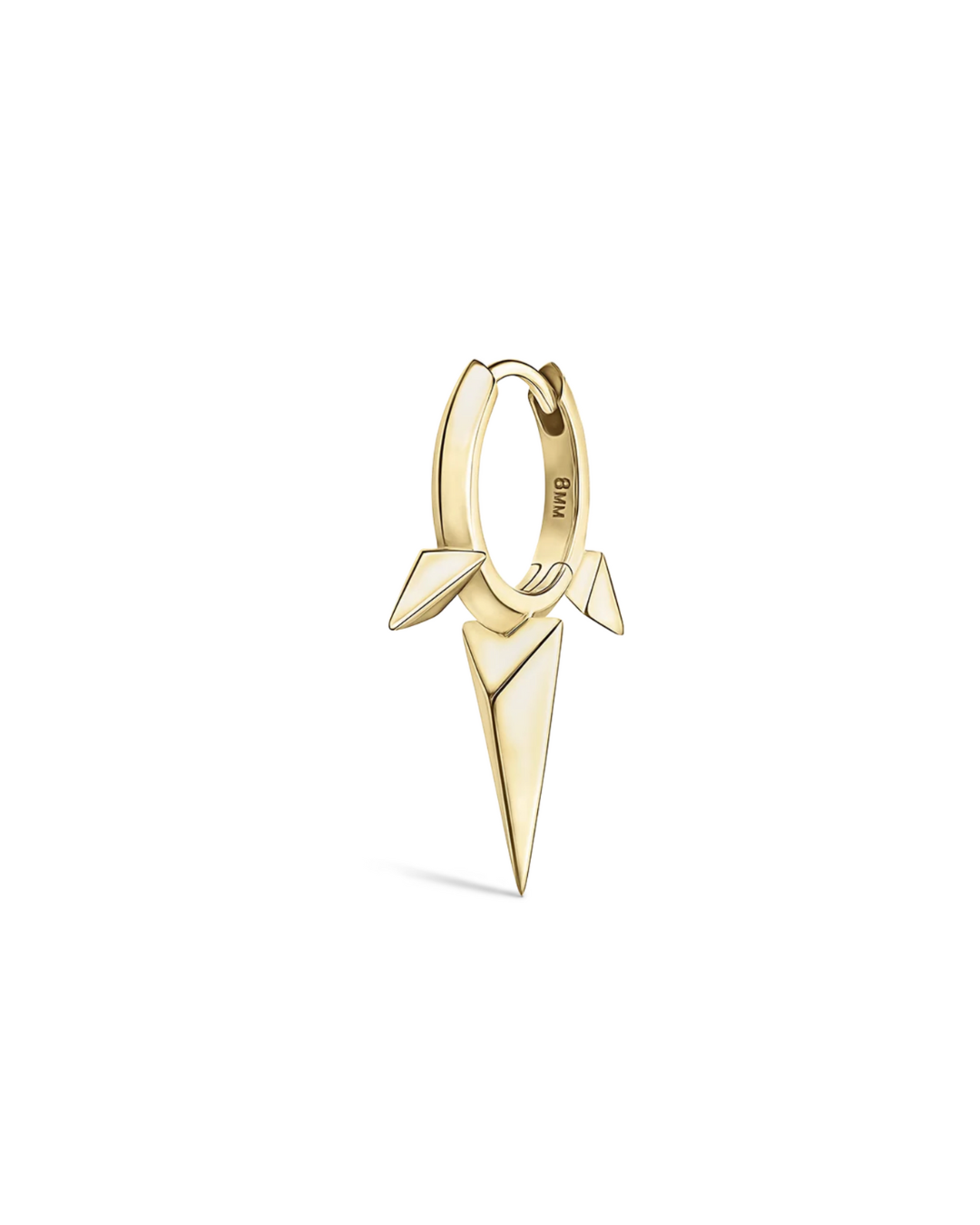 Maria Tash - 8mm Faceted Triple Long Spike Hoop Earring