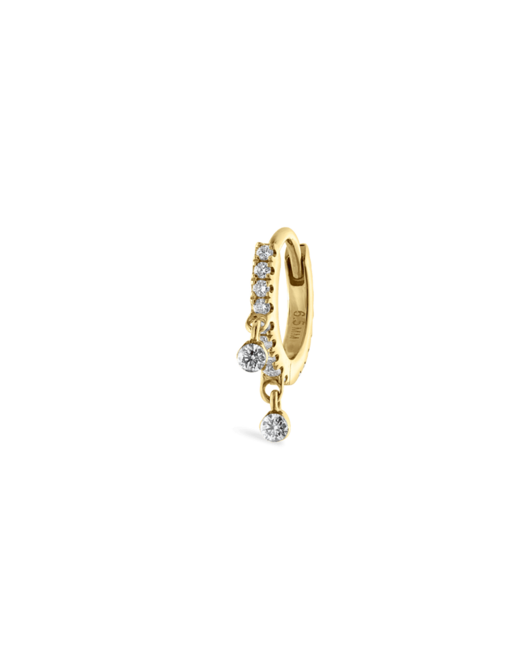 Maria Tash - 6.5mm Diamond Eternity with 2 Dangles