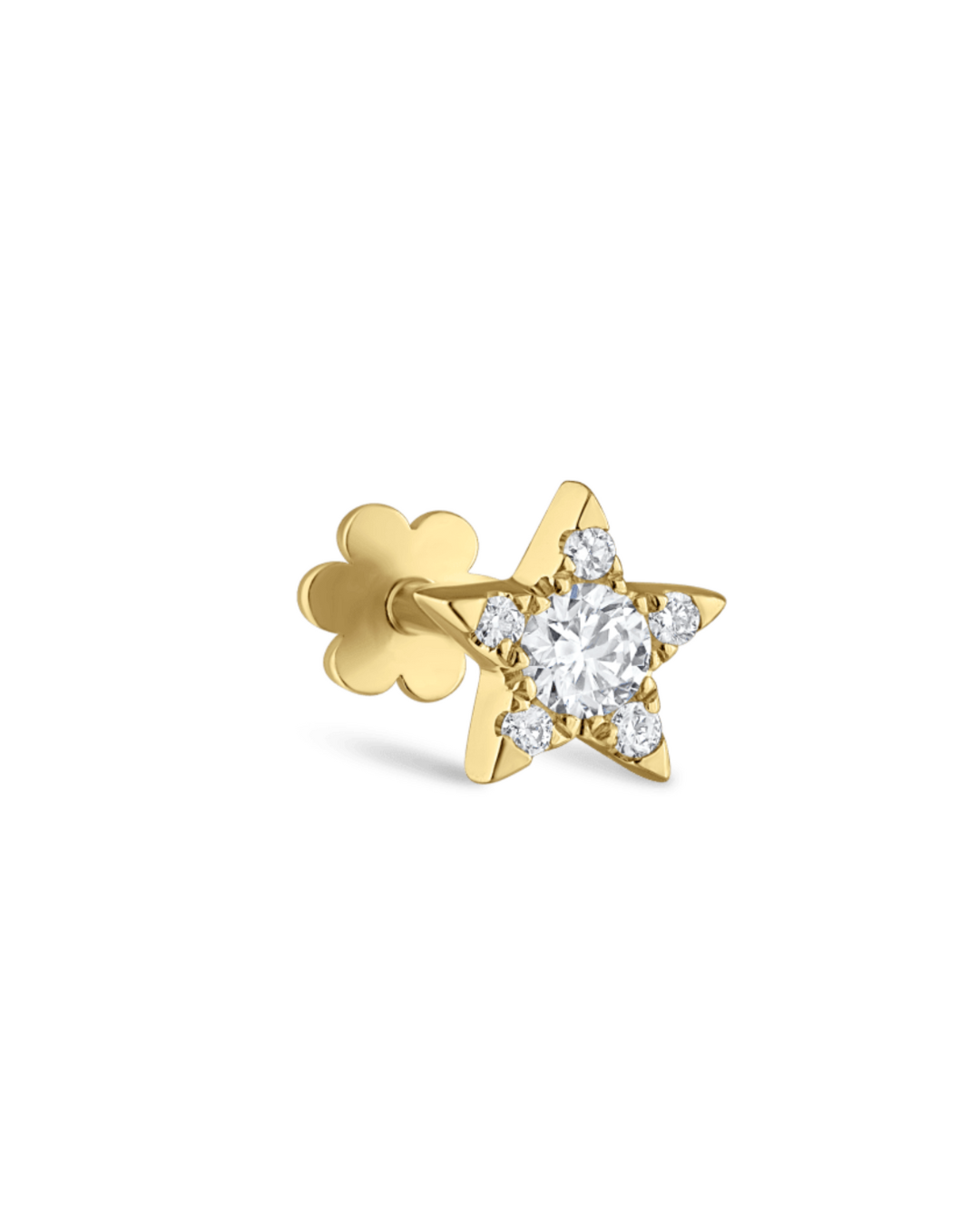 Maria Tash - 4,5mm Diamond Star Threaded Stud Earring