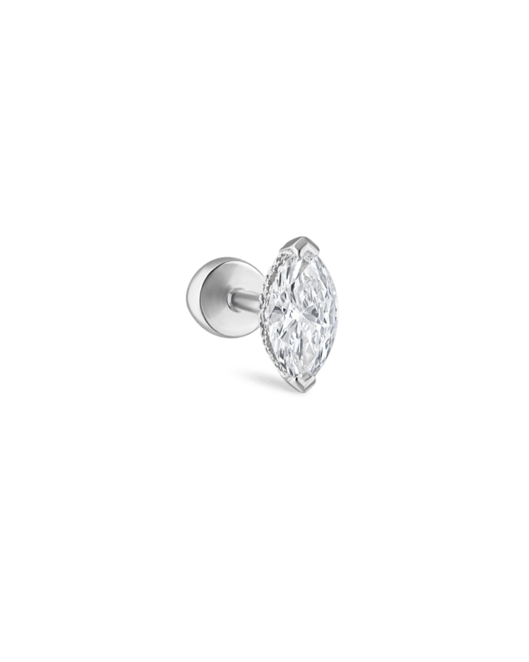 Maria Tash - Marquise Diamond Threaded Stud Earring