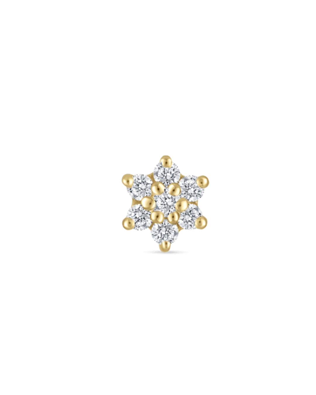 Maria Tash - 3mm Diamond Flower Stud Earring