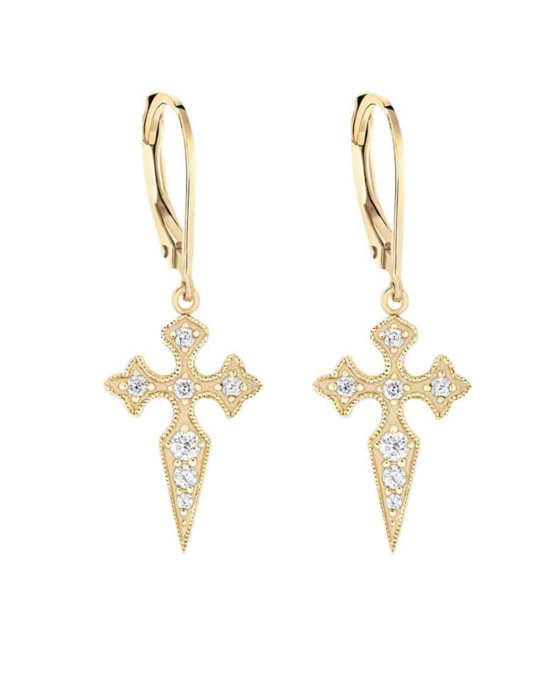 Stone - Blood Diamonds Gold and Diamond Earrings