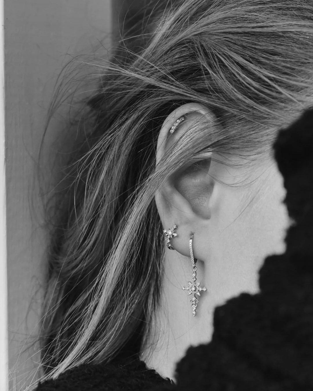 Stone - Boucle Unique, Glory, Mini créole et diamants