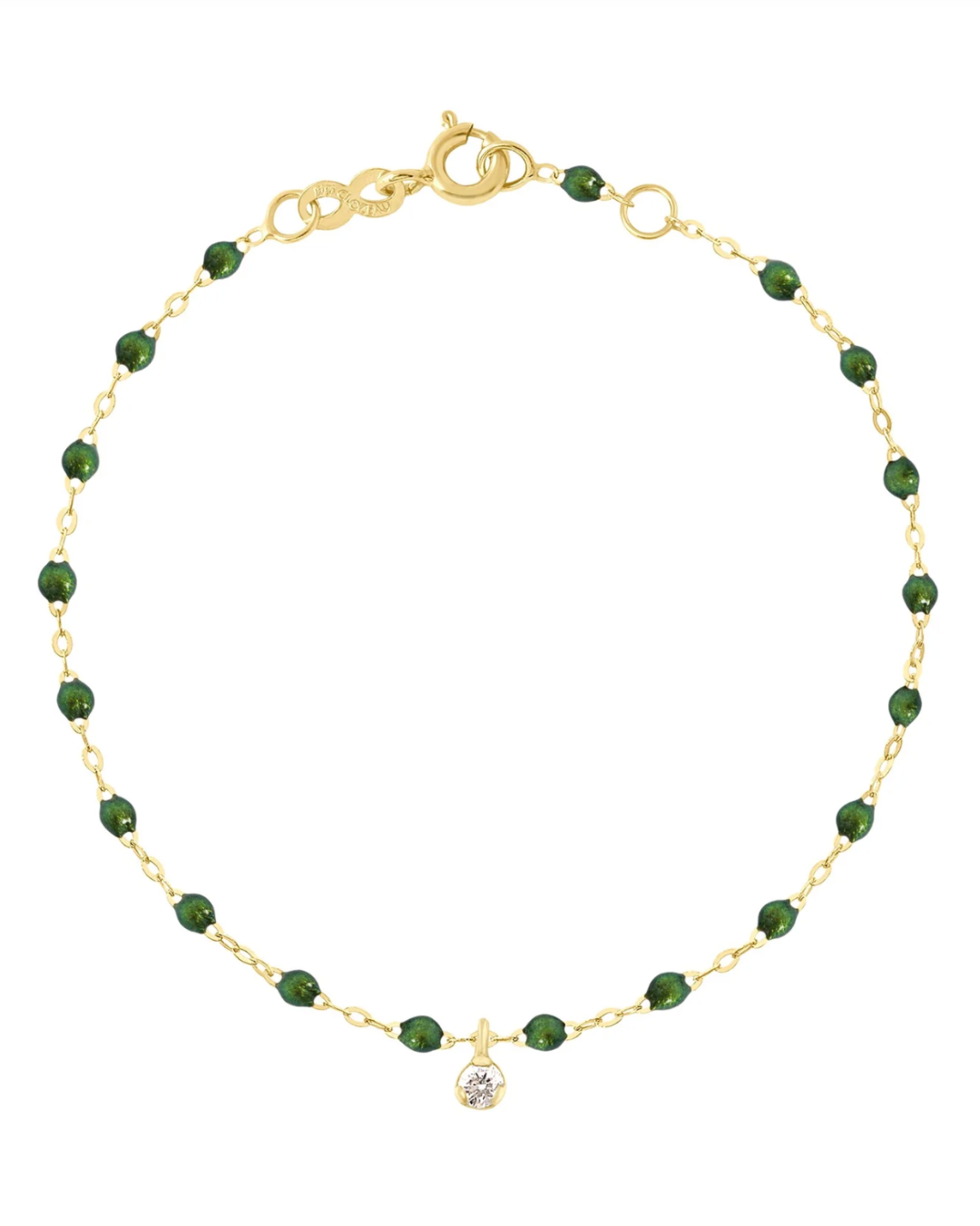 Gigi Clozeau- Bracelet scarabée Gigi Suprême, or jaune, 1 diamant, 17 cm