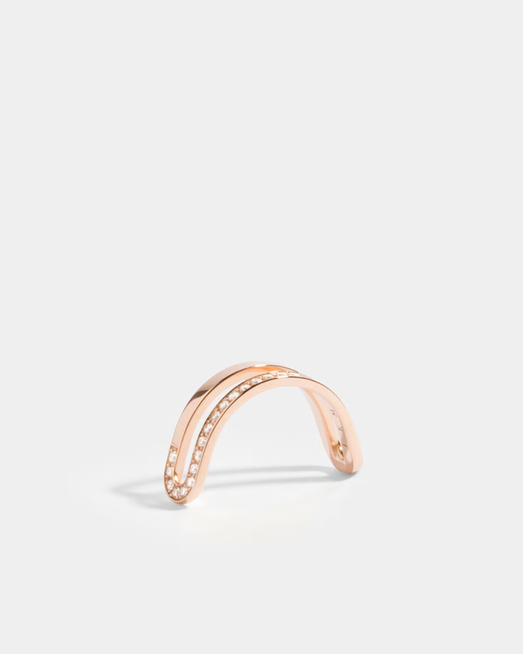 JEM - Demi-bague Simple Étreintes semi-pavée
