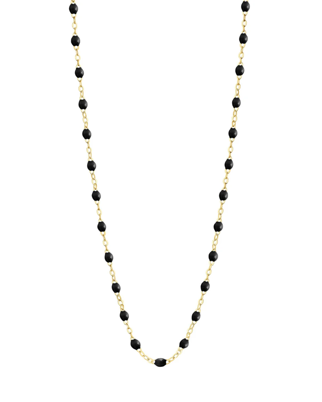 Collier noir Classique Gigi, or jaune, 42 cm