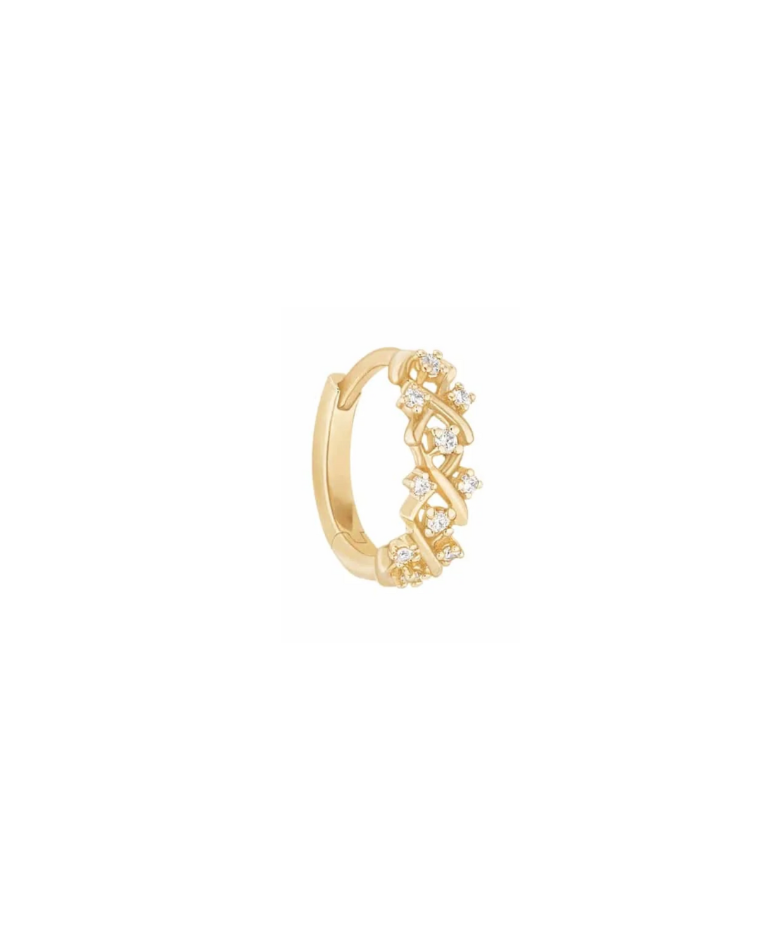 Stone - Dunaway Mini Creole Yellow gold and diamonds