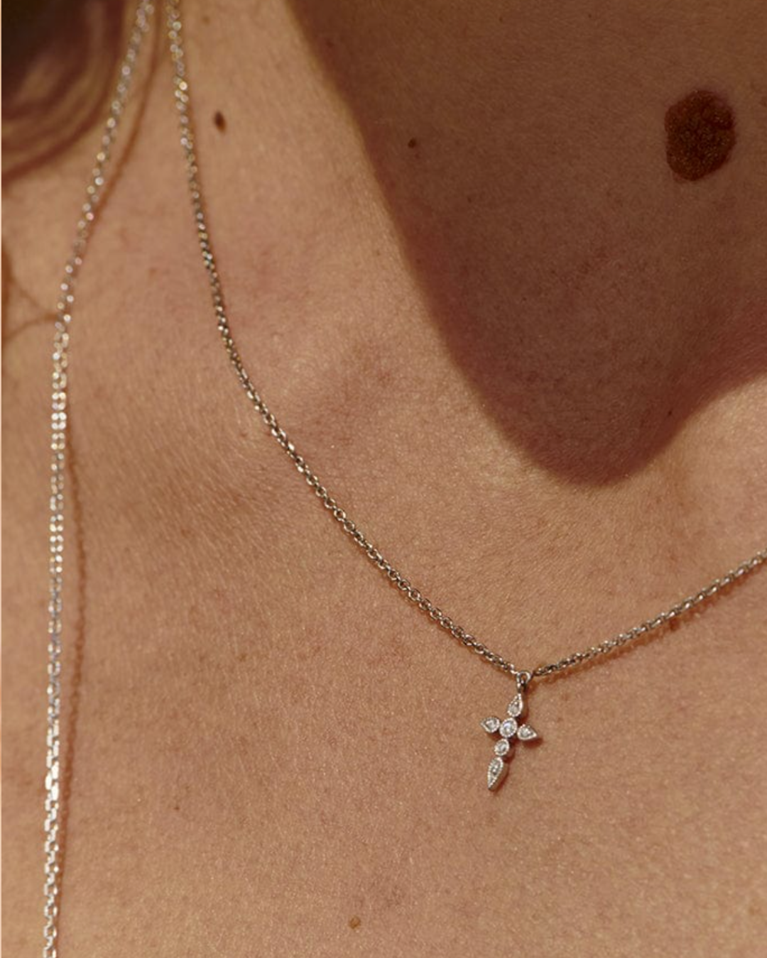 Stone - Collier Célèste Petit Modèle Or blanc et diamants