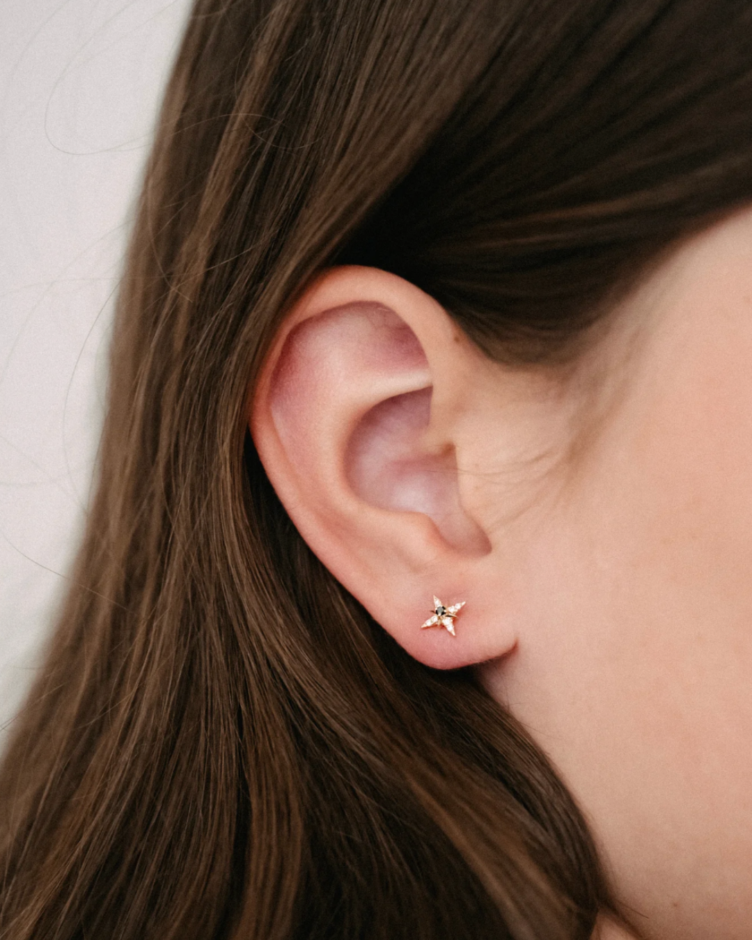 The Wils Jwls - Piercing Etoile diamants noirs, or blanc