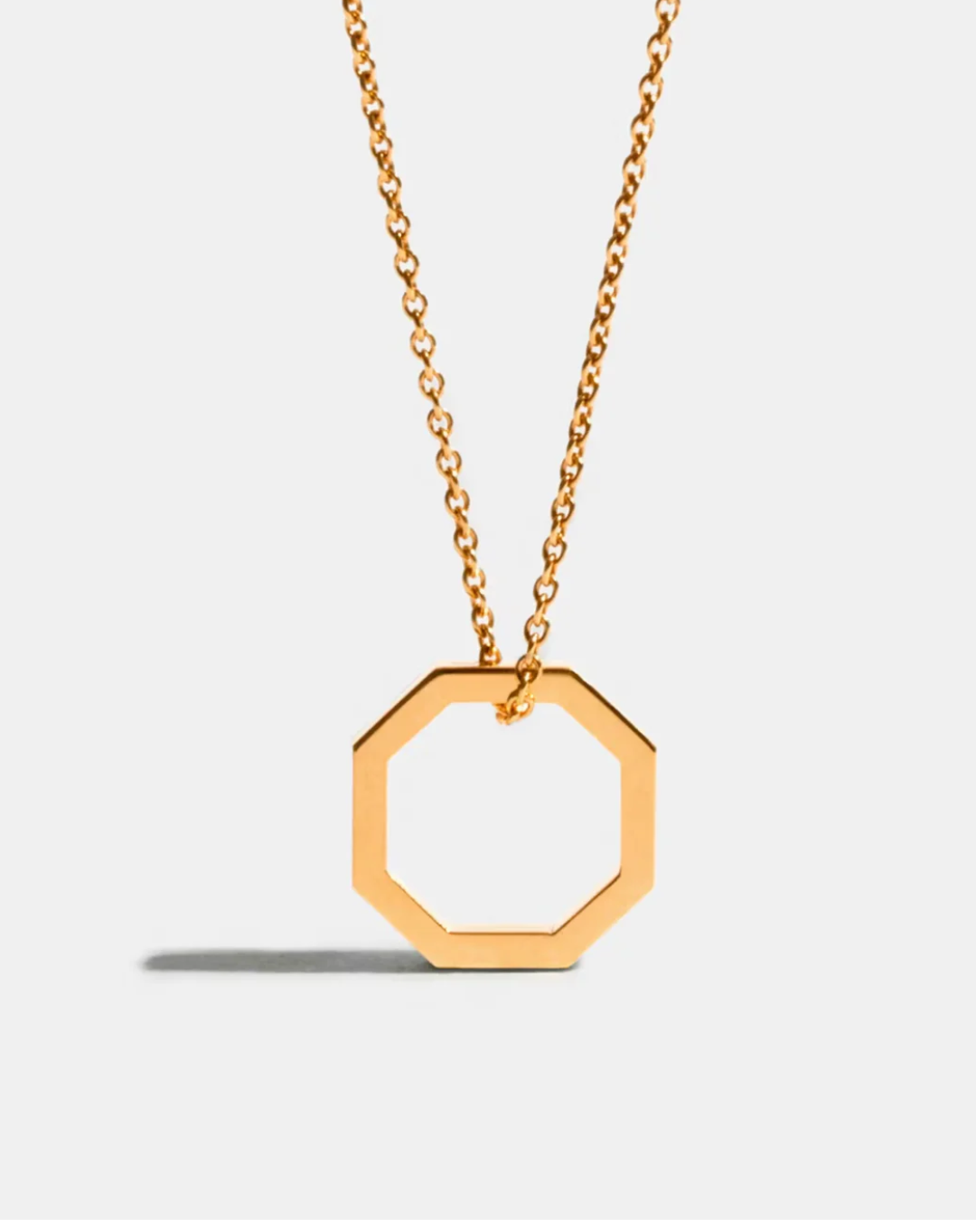 JEM - Small Octagon in Rose Gold Pendant