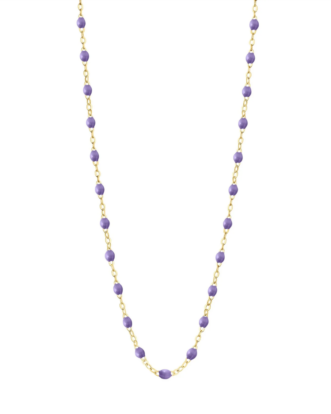 Gigi Clozeau- Collier mauve Classique Gigi, or jaune, 50cm